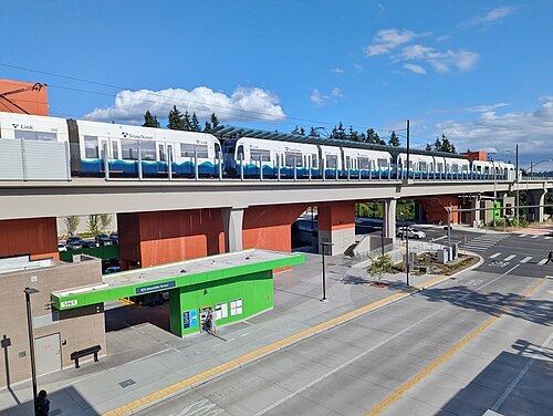 Mountlake Terrace light rail station, transit-connected residential area managed by Sagareus Property Management