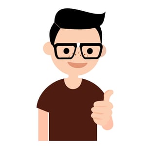 Eddie with a thumbs up