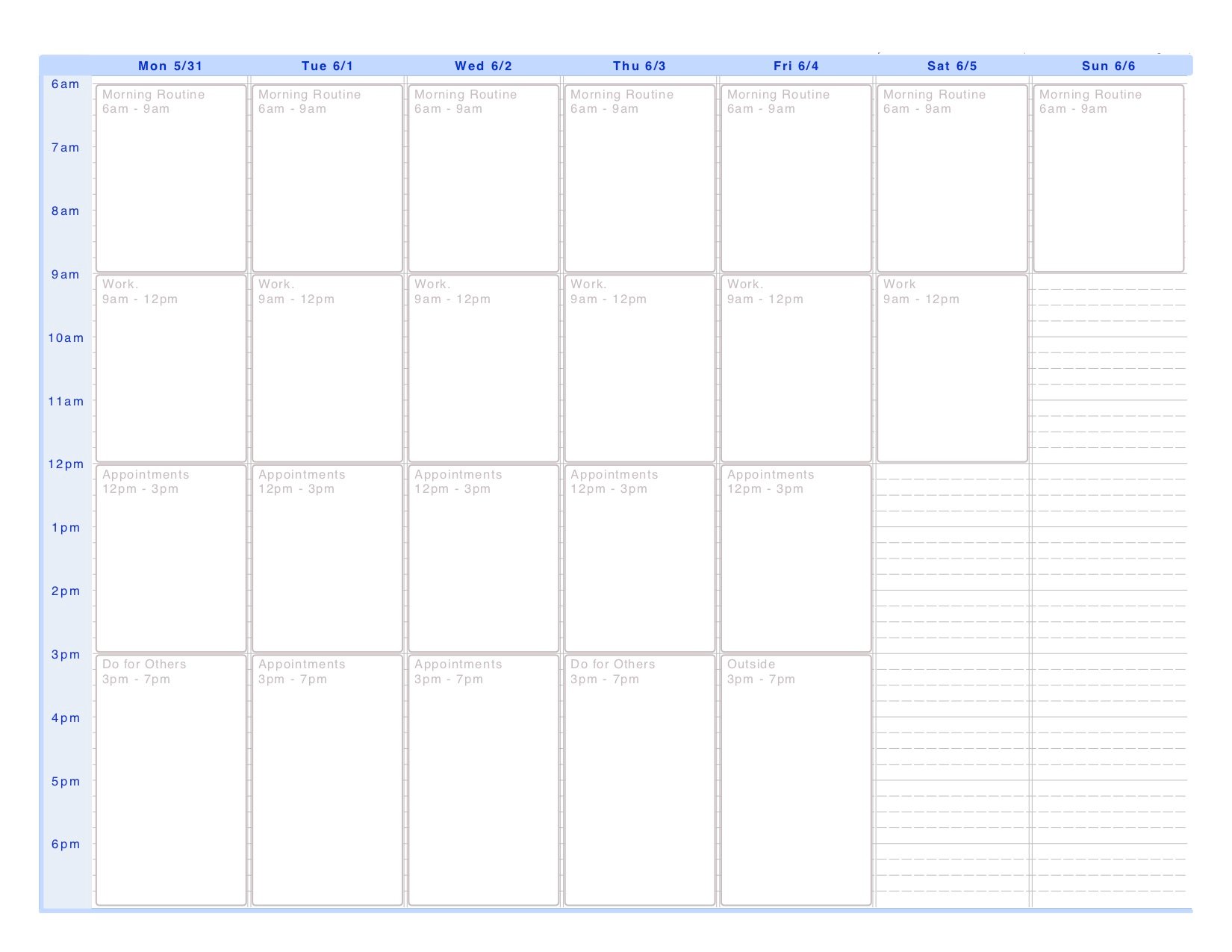 Ideal Schedule