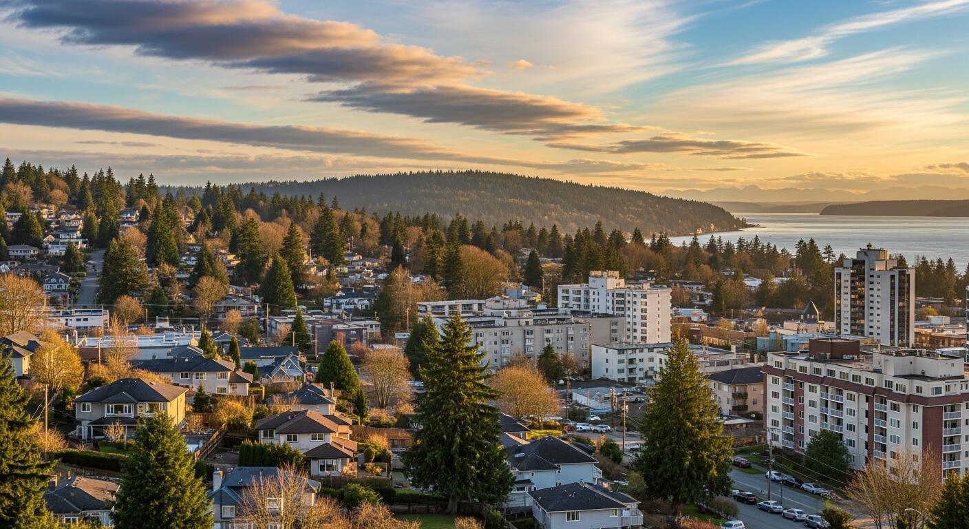 Shoreline WA aerial view, residential property management area served by Sagareus Property Management in North King County